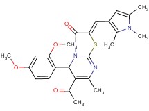 6-acetyl-5-(2,4-dimethoxyphenyl)-7-methyl-2-[(1,2,5-trimethyl-1H-pyrrol-3-yl)methylene]-5H-[1,3]thiazolo[3,2-a]pyrimidin-3(2H)-one
