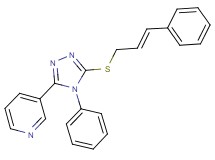 3-{4-phenyl-5-[(3-phenyl-2-propen-1-yl)thio]-4H-1,2,4-triazol-3-yl}pyridine