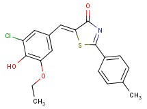 5-(3-chloro-5-ethoxy-4-hydroxybenzylidene)-2-(4-methylphenyl)-1,3-thiazol-4(5H)-one