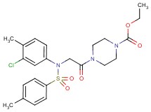 ethyl 4-{N-(3-chloro-4-methylphenyl)-N-[(4-methylphenyl)sulfonyl]glycyl}-1-piperazinecarboxylate