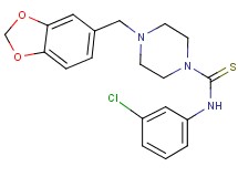 4-(1,3-benzodioxol-5-ylmethyl)-N-(3-chlorophenyl)-1-piperazinecarbothioamide