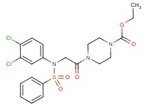 ethyl 4-[N-(3,4-dichlorophenyl)-N-(phenylsulfonyl)glycyl]-1-piperazinecarboxylate
