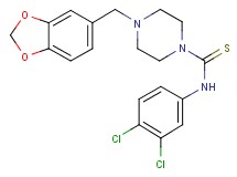 4-(1,3-benzodioxol-5-ylmethyl)-N-(3,4-dichlorophenyl)-1-piperazinecarbothioamide