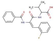 N-[2-(benzoylamino)-3-(2-fluorophenyl)acryloyl]valine