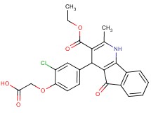 {2-chloro-4-[3-(ethoxycarbonyl)-2-methyl-5-oxo-4,5-dihydro-1H-indeno[1,2-b]pyridin-4-yl]phenoxy}acetic acid