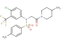 N-[4-chloro-3-(trifluoromethyl)phenyl]-4-methyl-N-[2-(4-methyl-1-piperidinyl)-2-oxoethyl]benzenesulfonamide