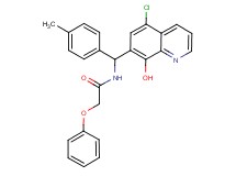 N-[(5-chloro-8-hydroxy-7-quinolinyl)(4-methylphenyl)methyl]-2-phenoxyacetamide