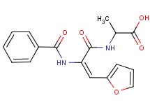 N-[2-(benzoylamino)-3-(2-furyl)acryloyl]alanine