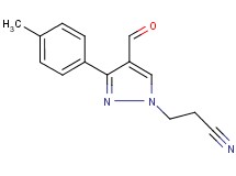 3-[4-formyl-3-(4-methylphenyl)-1H-pyrazol-1-yl]propanenitrile