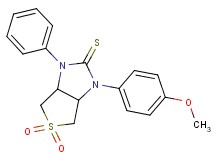 1-(4-methoxyphenyl)-3-phenyltetrahydro-1H-thieno[3,4-d]imidazole-2(3H)-thione 5,5-dioxide