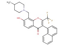 7-hydroxy-8-[(4-methyl-1-piperidinyl)methyl]-3-(1-naphthyl)-2-(trifluoromethyl)-4H-chromen-4-one