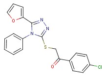1-(4-chlorophenyl)-2-{[5-(2-furyl)-4-phenyl-4H-1,2,4-triazol-3-yl]thio}ethanone