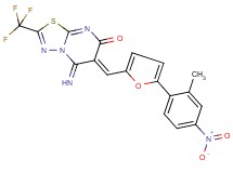 5-imino-6-{[5-(2-methyl-4-nitrophenyl)-2-furyl]methylene}-2-(trifluoromethyl)-5,6-dihydro-7H-[1,3,4]thiadiazolo[3,2-a]pyrimidin-7-one