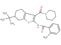 N-[6-tert-butyl-3-(1-piperidinylcarbonyl)-4,5,6,7-tetrahydro-1-benzothien-2-yl]-2-methylbenzamide
