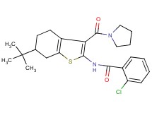 N-[6-tert-butyl-3-(1-pyrrolidinylcarbonyl)-4,5,6,7-tetrahydro-1-benzothien-2-yl]-2-chlorobenzamide
