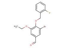 3-bromo-5-ethoxy-4-[(2-fluorobenzyl)oxy]benzaldehyde