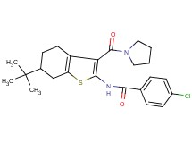 N-[6-tert-butyl-3-(1-pyrrolidinylcarbonyl)-4,5,6,7-tetrahydro-1-benzothien-2-yl]-4-chlorobenzamide