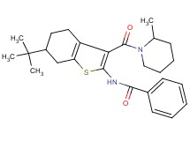 N-{6-tert-butyl-3-[(2-methyl-1-piperidinyl)carbonyl]-4,5,6,7-tetrahydro-1-benzothien-2-yl}benzamide