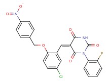5-{5-chloro-2-[(4-nitrobenzyl)oxy]benzylidene}-1-(2-fluorophenyl)-2,4,6(1H,3H,5H)-pyrimidinetrione