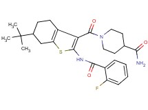 1-({6-tert-butyl-2-[(2-fluorobenzoyl)amino]-4,5,6,7-tetrahydro-1-benzothien-3-yl}carbonyl)-4-piperidinecarboxamide