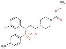 ethyl 4-{N-(3-chlorophenyl)-N-[(4-methylphenyl)sulfonyl]glycyl}-1-piperazinecarboxylate