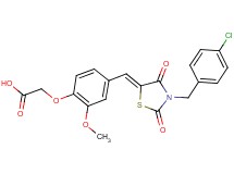 (4-{[3-(4-chlorobenzyl)-2,4-dioxo-1,3-thiazolidin-5-ylidene]methyl}-2-methoxyphenoxy)acetic acid