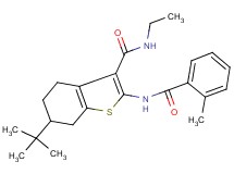 6-tert-butyl-N-ethyl-2-[(2-methylbenzoyl)amino]-4,5,6,7-tetrahydro-1-benzothiophene-3-carboxamide