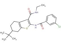 6-tert-butyl-2-[(3-chlorobenzoyl)amino]-N-ethyl-4,5,6,7-tetrahydro-1-benzothiophene-3-carboxamide