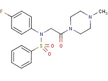 N-(4-fluorophenyl)-N-[2-(4-methyl-1-piperazinyl)-2-oxoethyl]benzenesulfonamide