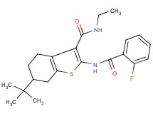 6-tert-butyl-N-ethyl-2-[(2-fluorobenzoyl)amino]-4,5,6,7-tetrahydro-1-benzothiophene-3-carboxamide