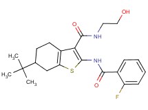 6-tert-butyl-2-[(2-fluorobenzoyl)amino]-N-(2-hydroxyethyl)-4,5,6,7-tetrahydro-1-benzothiophene-3-carboxamide