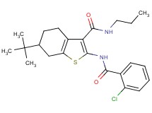 6-tert-butyl-2-[(2-chlorobenzoyl)amino]-N-propyl-4,5,6,7-tetrahydro-1-benzothiophene-3-carboxamide