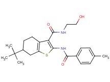6-tert-butyl-N-(2-hydroxyethyl)-2-[(4-methylbenzoyl)amino]-4,5,6,7-tetrahydro-1-benzothiophene-3-carboxamide
