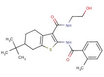 6-tert-butyl-N-(2-hydroxyethyl)-2-[(2-methylbenzoyl)amino]-4,5,6,7-tetrahydro-1-benzothiophene-3-carboxamide