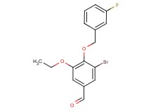 3-bromo-5-ethoxy-4-[(3-fluorobenzyl)oxy]benzaldehyde