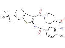 1-({6-tert-butyl-2-[(4-methylbenzoyl)amino]-4,5,6,7-tetrahydro-1-benzothien-3-yl}carbonyl)-4-piperidinecarboxamide