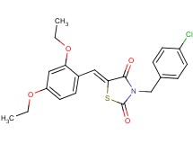3-(4-chlorobenzyl)-5-(2,4-diethoxybenzylidene)-1,3-thiazolidine-2,4-dione