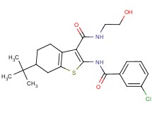 6-tert-butyl-2-[(3-chlorobenzoyl)amino]-N-(2-hydroxyethyl)-4,5,6,7-tetrahydro-1-benzothiophene-3-carboxamide