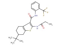6-tert-butyl-2-(propionylamino)-N-[2-(trifluoromethyl)phenyl]-4,5,6,7-tetrahydro-1-benzothiophene-3-carboxamide