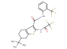 6-tert-butyl-2-[(trifluoroacetyl)amino]-N-[2-(trifluoromethyl)phenyl]-4,5,6,7-tetrahydro-1-benzothiophene-3-carboxamide