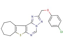 2-[(4-chlorophenoxy)methyl]-9,10,11,12-tetrahydro-8H-cyclohepta[4,5]thieno[3,2-e][1,2,4]triazolo[1,5-c]pyrimidine