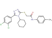 2-{[4-cyclohexyl-5-(3,4-dichlorophenyl)-4H-1,2,4-triazol-3-yl]thio}-N-(4-methylphenyl)acetamide