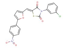 3-(3-chlorophenyl)-5-{[5-(4-nitrophenyl)-2-furyl]methylene}-1,3-thiazolidine-2,4-dione