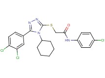N-(4-chlorophenyl)-2-{[4-cyclohexyl-5-(3,4-dichlorophenyl)-4H-1,2,4-triazol-3-yl]thio}acetamide
