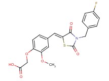 (4-{[3-(4-fluorobenzyl)-2,4-dioxo-1,3-thiazolidin-5-ylidene]methyl}-2-methoxyphenoxy)acetic acid