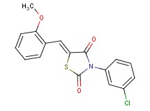 3-(3-chlorophenyl)-5-(2-methoxybenzylidene)-1,3-thiazolidine-2,4-dione