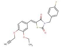 5-[3-ethoxy-4-(2-propyn-1-yloxy)benzylidene]-3-(4-fluorobenzyl)-1,3-thiazolidine-2,4-dione