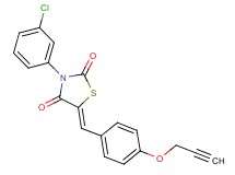 3-(3-chlorophenyl)-5-[4-(2-propyn-1-yloxy)benzylidene]-1,3-thiazolidine-2,4-dione