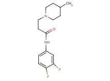 N-(3,4-difluorophenyl)-3-(4-methyl-1-piperidinyl)propanamide