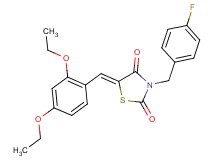 5-(2,4-diethoxybenzylidene)-3-(4-fluorobenzyl)-1,3-thiazolidine-2,4-dione